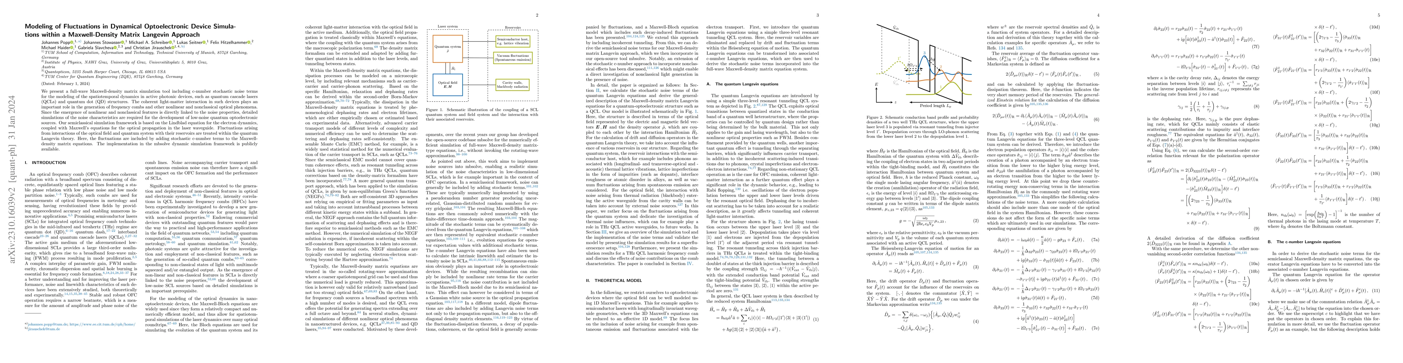 Thumbnail for Modeling of Fluctuations in Dynamical Optoelectronic Device Simulations
  within a Maxwell-Density Matrix Langevin Approach