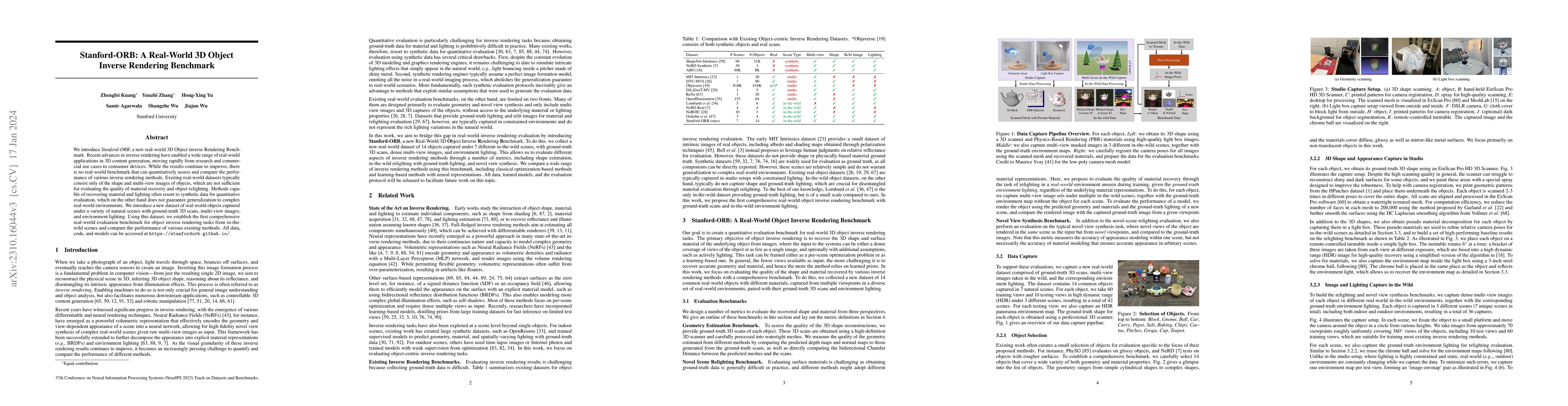 Thumbnail for Stanford-ORB: A Real-World 3D Object Inverse Rendering Benchmark