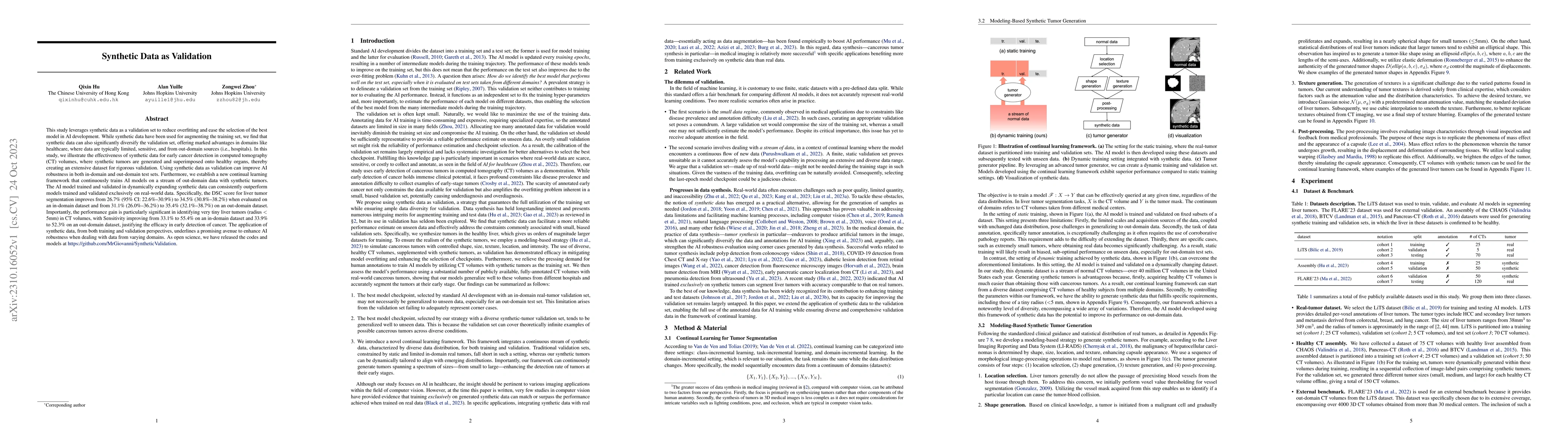 Thumbnail for Synthetic Data as Validation