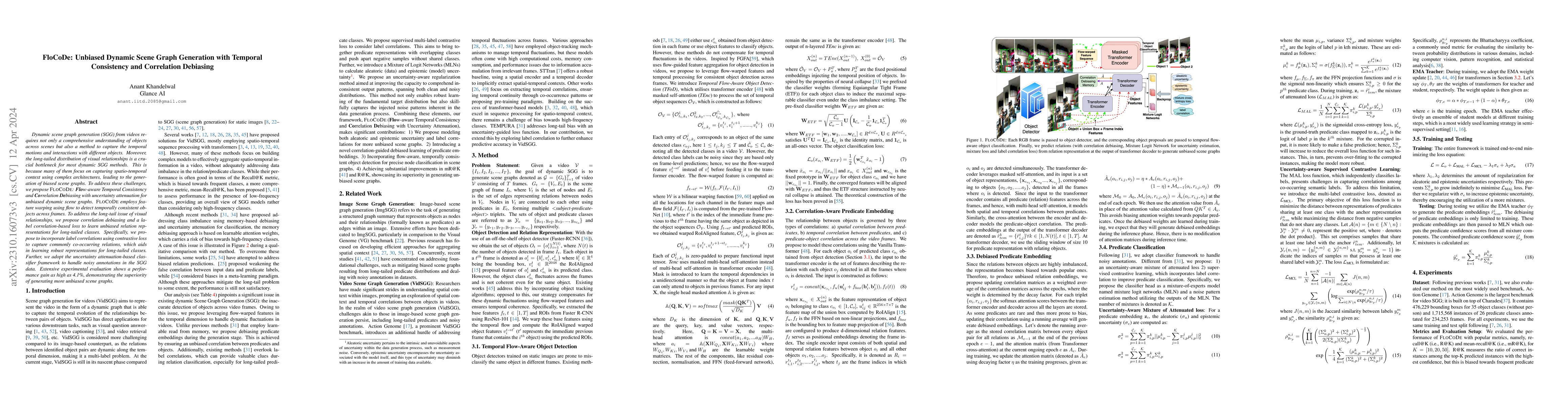 Thumbnail for FloCoDe: Unbiased Dynamic Scene Graph Generation with Temporal
  Consistency and Correlation Debiasing