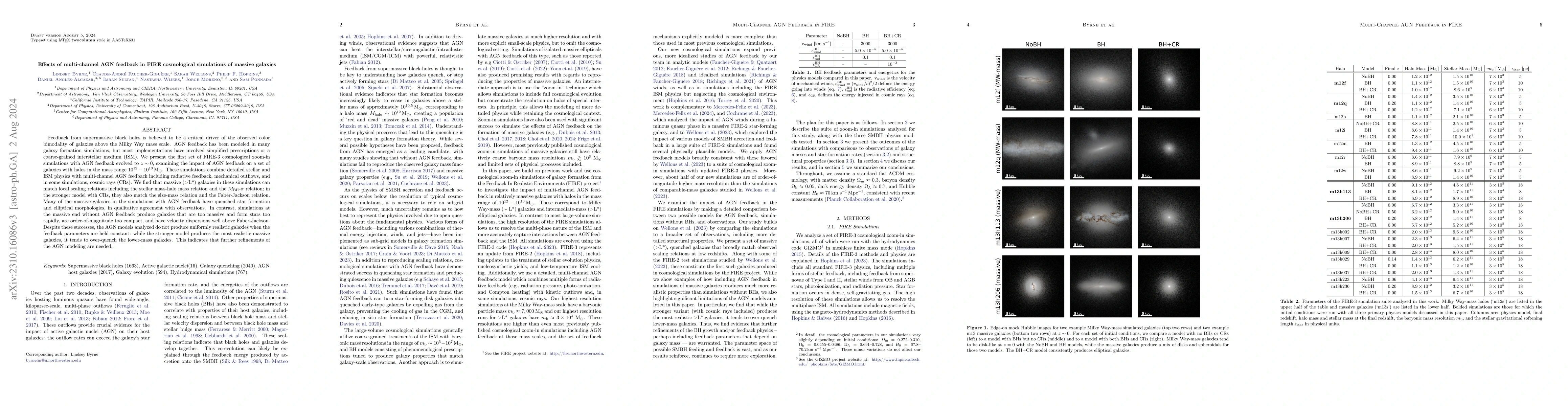 Thumbnail for Effects of multi-channel AGN feedback in FIRE cosmological simulations
  of massive galaxies