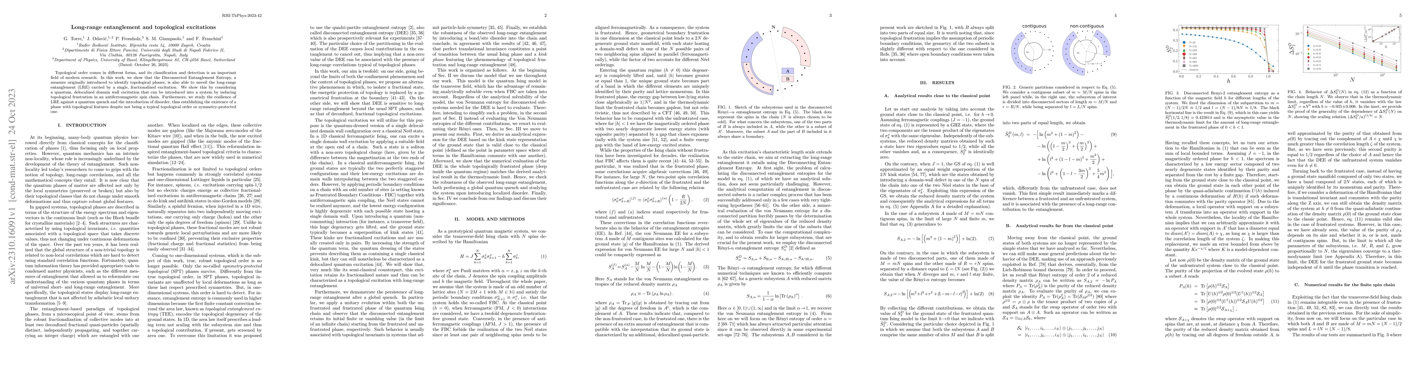 Thumbnail for Long-range entanglement and topological excitations