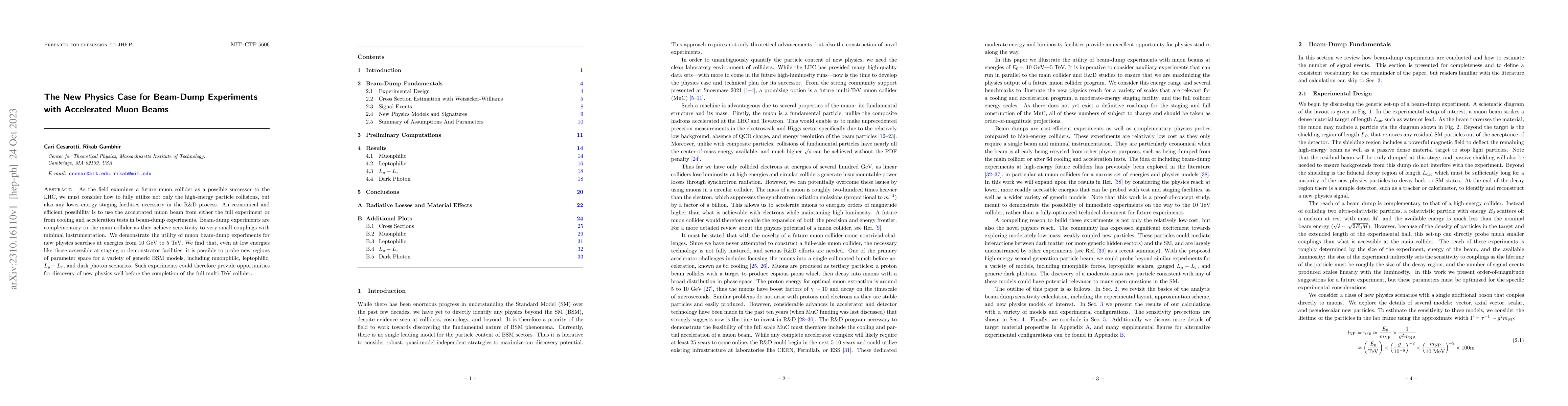 Thumbnail for The New Physics Case for Beam-Dump Experiments with Accelerated Muon
  Beams