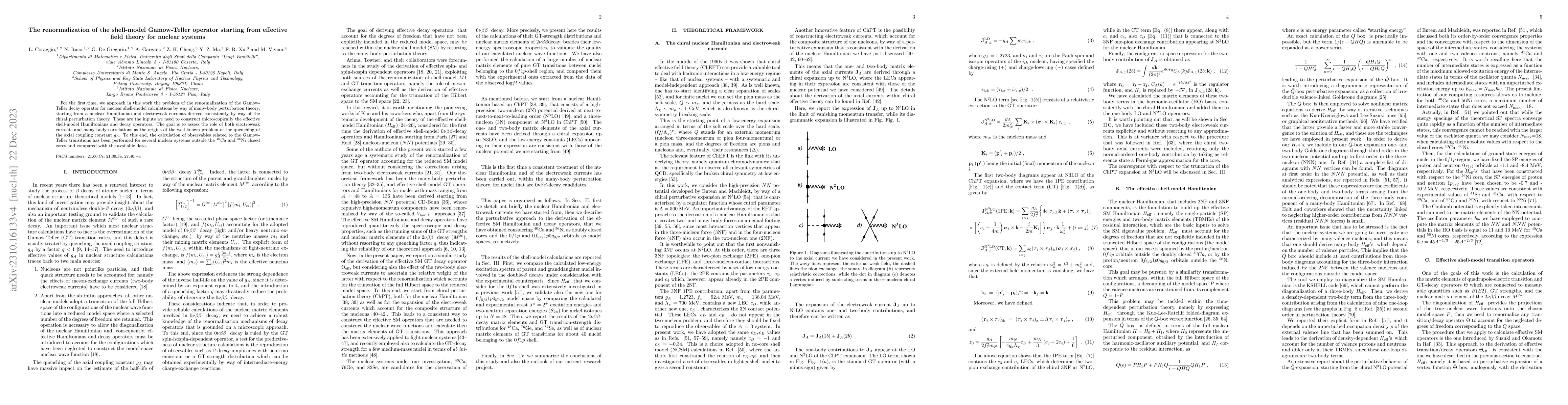 Thumbnail for The renormalization of the shell-model GT operator starting from
  effective field theory for nuclear systems