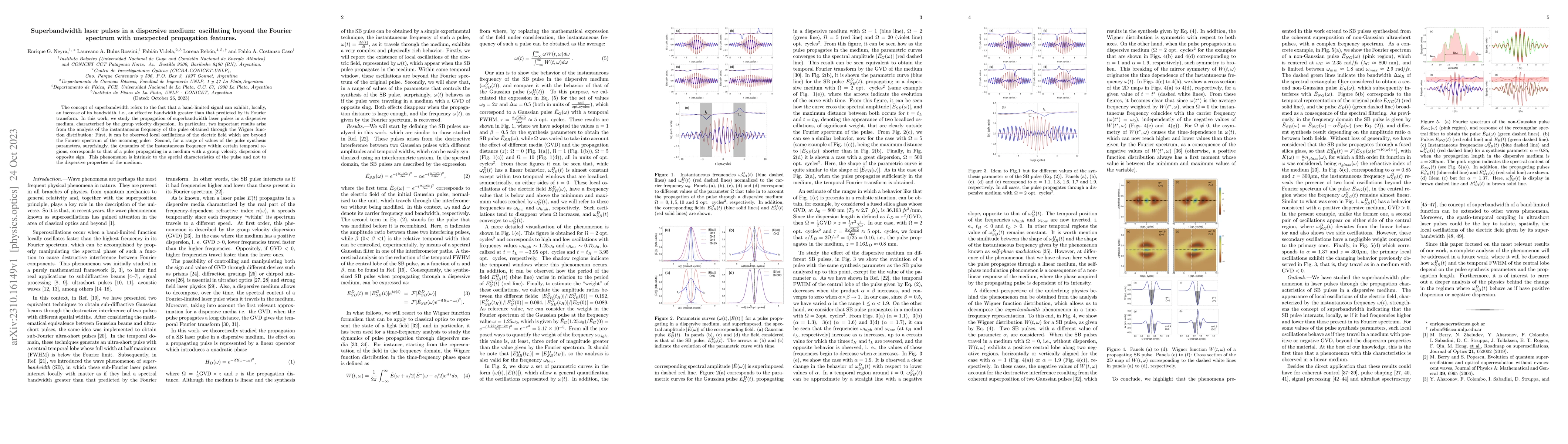 Thumbnail for Superbandwidth laser pulses in a dispersive medium: oscillating beyond
  the Fourier spectrum with unexpected propagation features