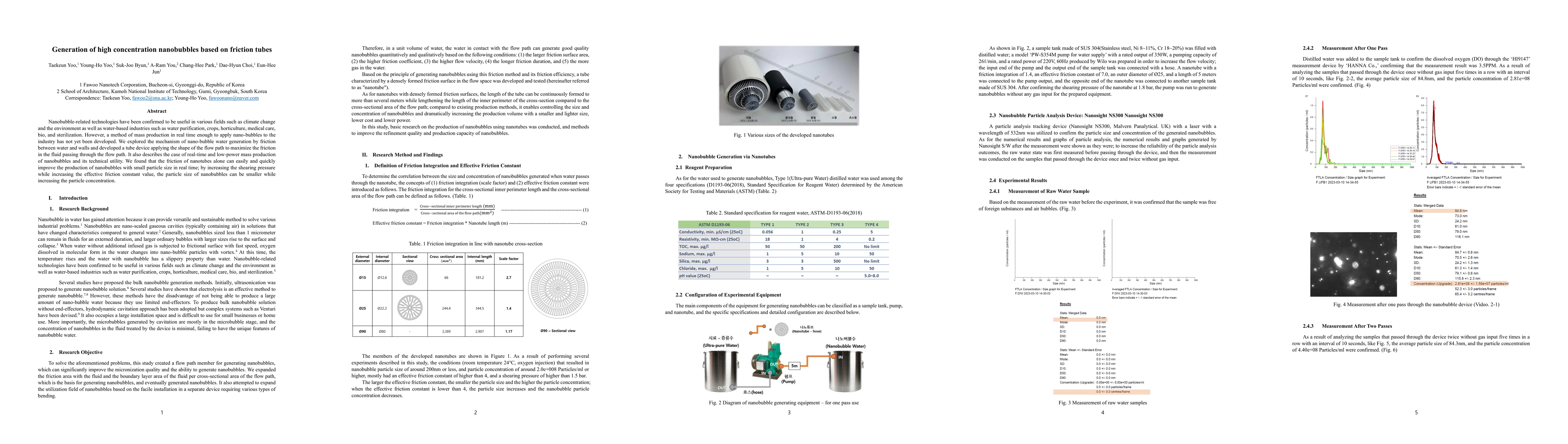 Thumbnail for Generation of high concentration nanobubbles based on friction tubes