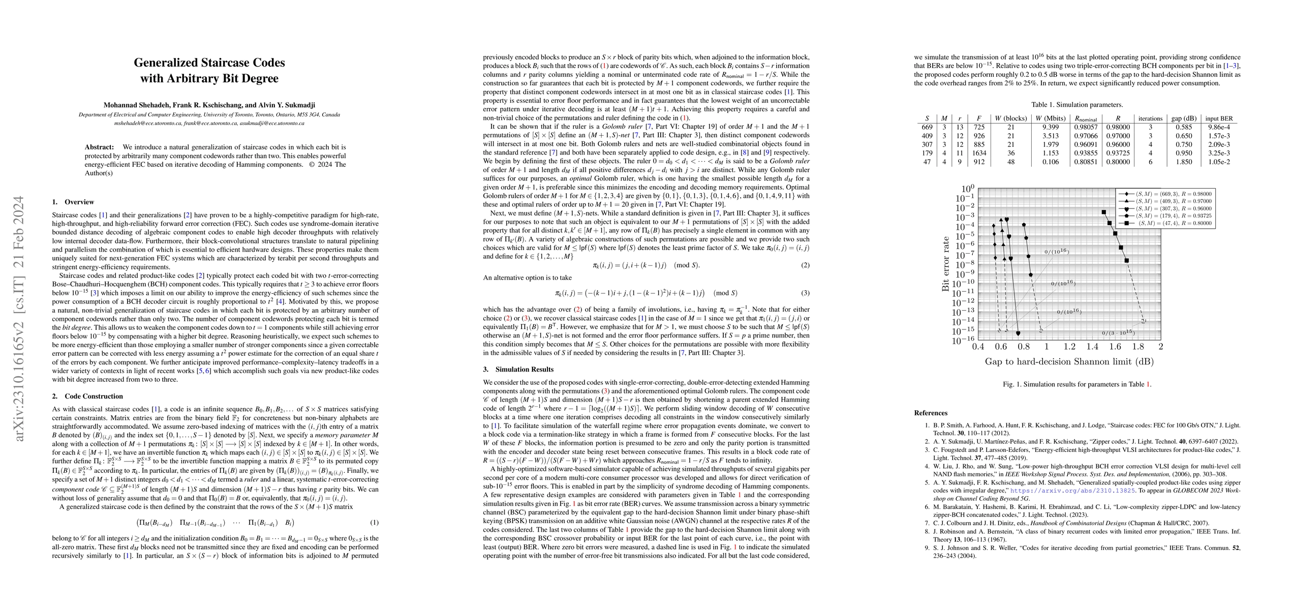 Thumbnail for Generalized Staircase Codes with Arbitrary Bit Degree