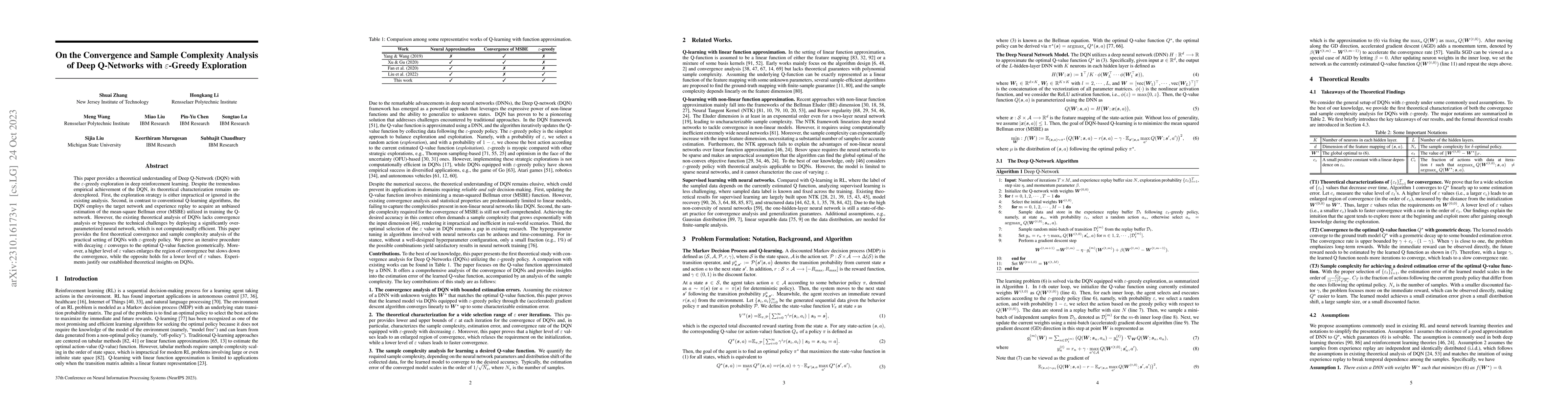 Thumbnail for On the Convergence and Sample Complexity Analysis of Deep Q-Networks
  with $\epsilon$-Greedy Exploration