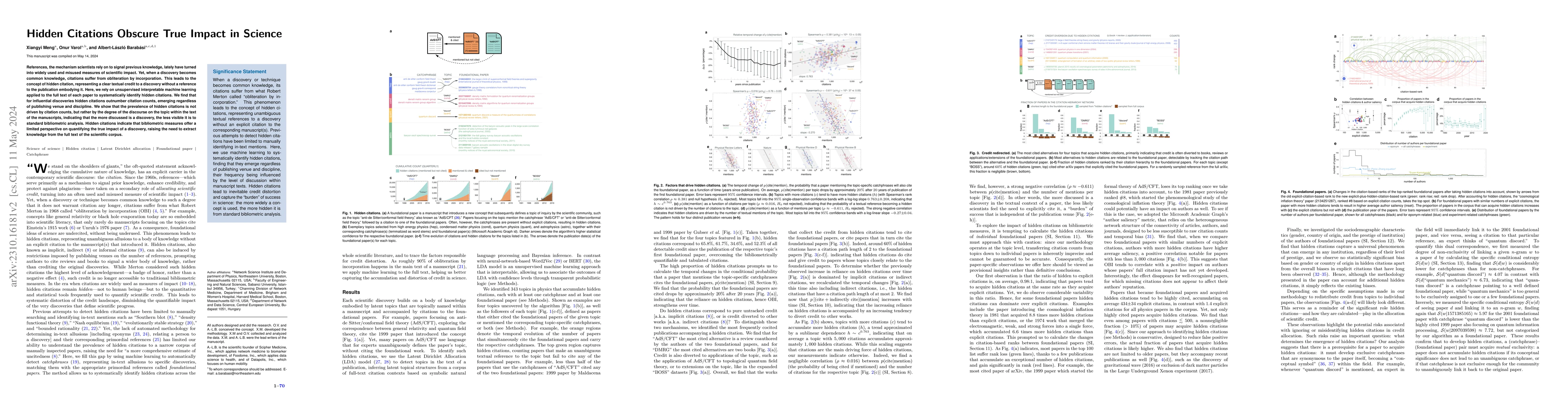 Thumbnail for Hidden Citations Obscure True Impact in Science