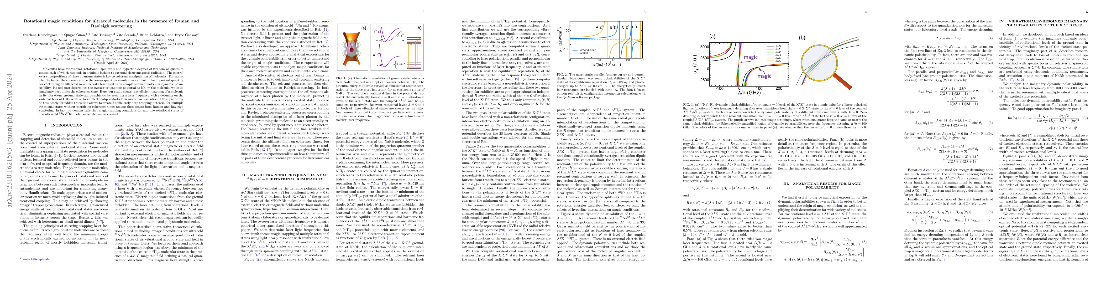 Thumbnail for Rotational magic conditions for ultracold molecules in the presence of
  Raman and Rayleigh scattering