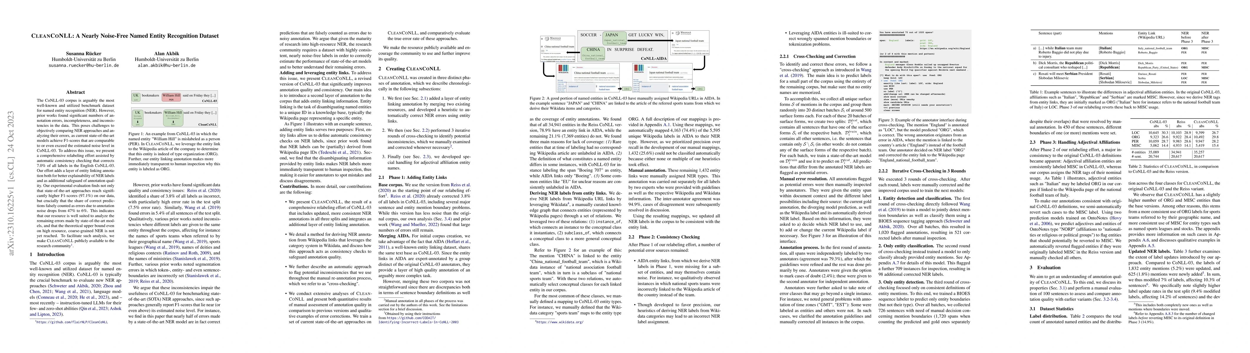 Thumbnail for CleanCoNLL: A Nearly Noise-Free Named Entity Recognition Dataset