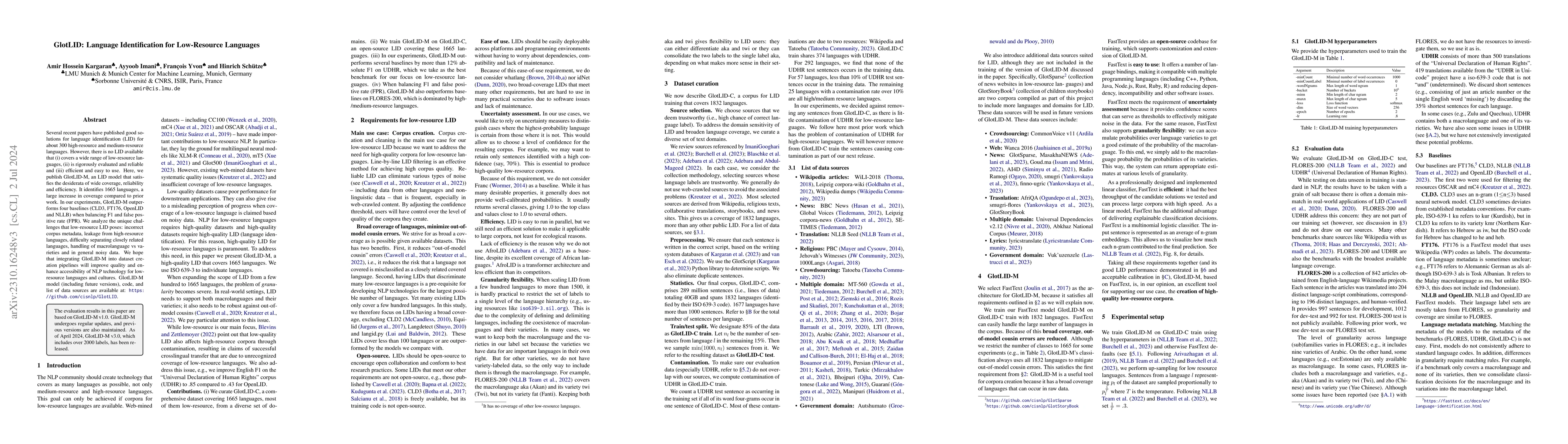 Thumbnail for GlotLID: Language Identification for Low-Resource Languages