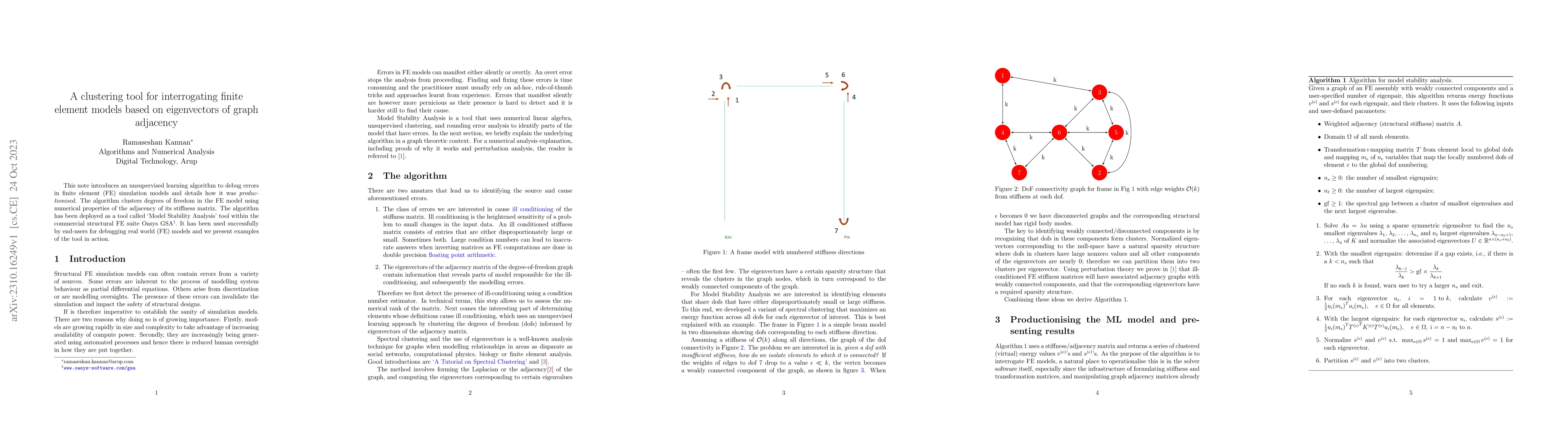 Thumbnail for A clustering tool for interrogating finite element models based on
  eigenvectors of graph adjacency