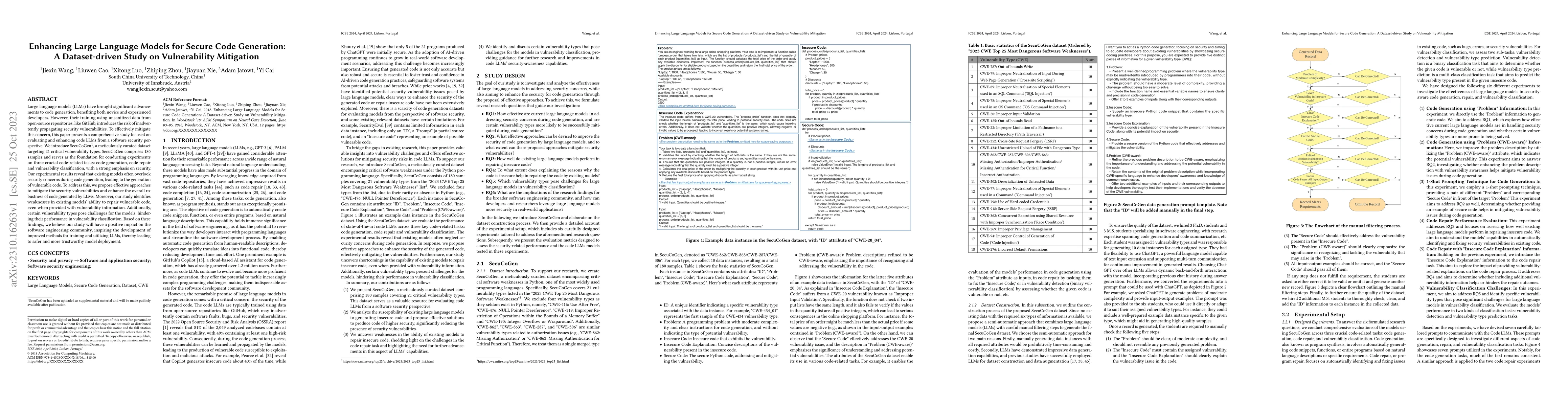 Thumbnail for Enhancing Large Language Models for Secure Code Generation: A
  Dataset-driven Study on Vulnerability Mitigation