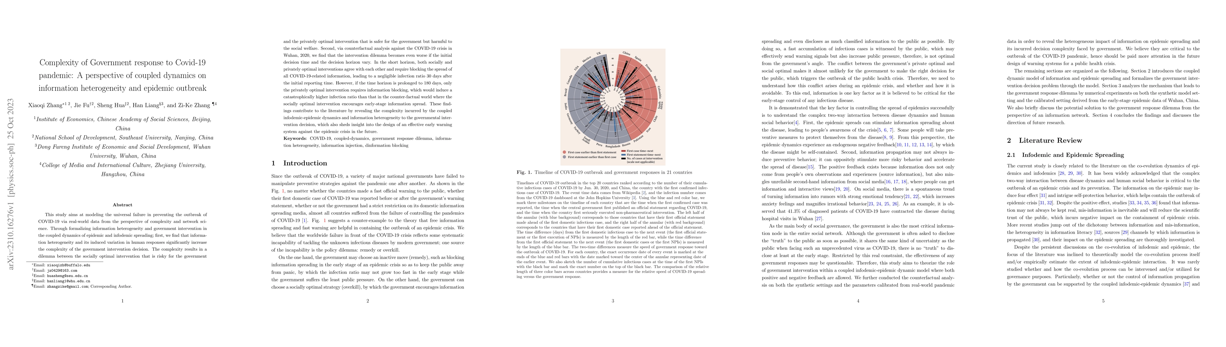 Thumbnail for Complexity of Government response to Covid-19 pandemic: A perspective of
  coupled dynamics on information heterogeneity and epidemic outbreak