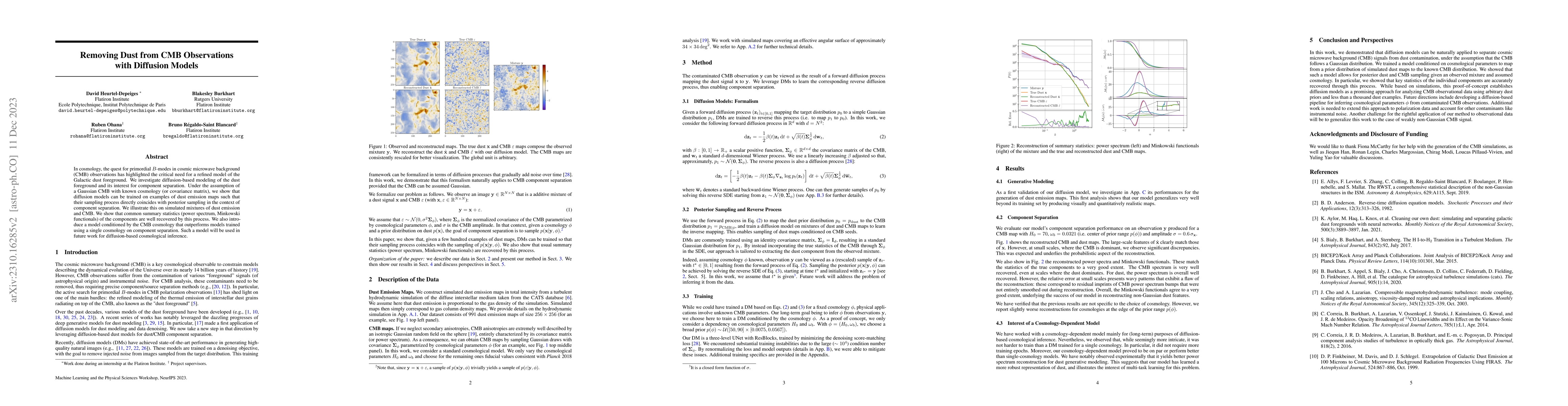 Thumbnail for Removing Dust from CMB Observations with Diffusion Models