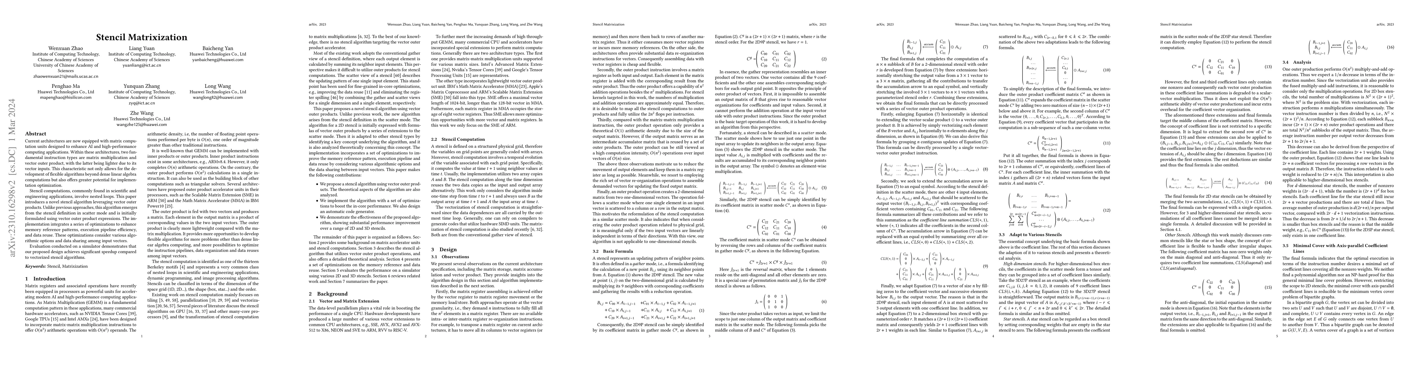 Thumbnail for Stencil Matrixization