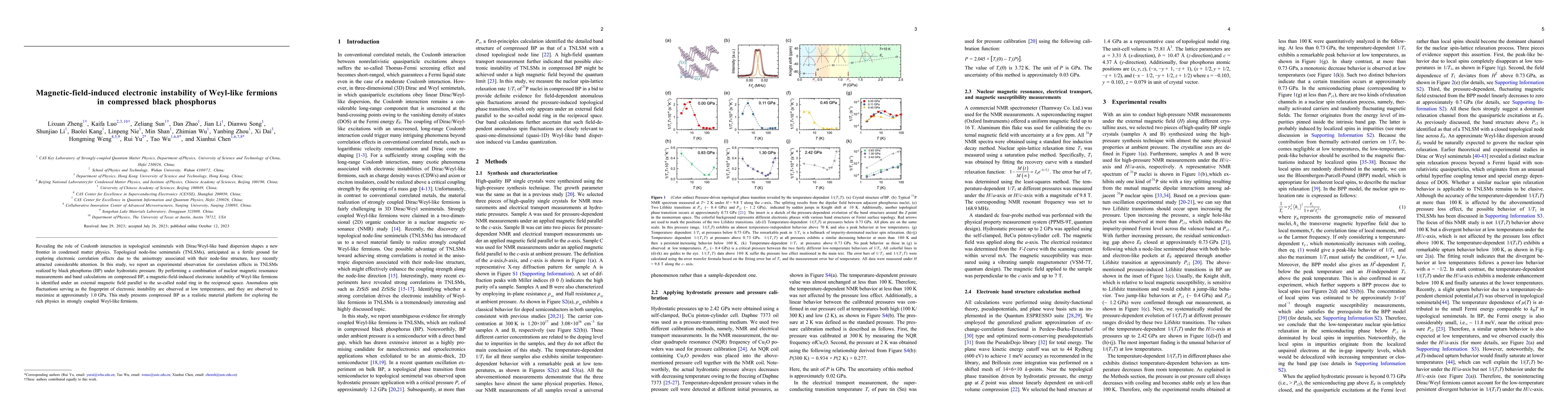 Thumbnail for Magnetic-field-induced electronic instability of Weyl-like fermions in
  compressed black phosphorus