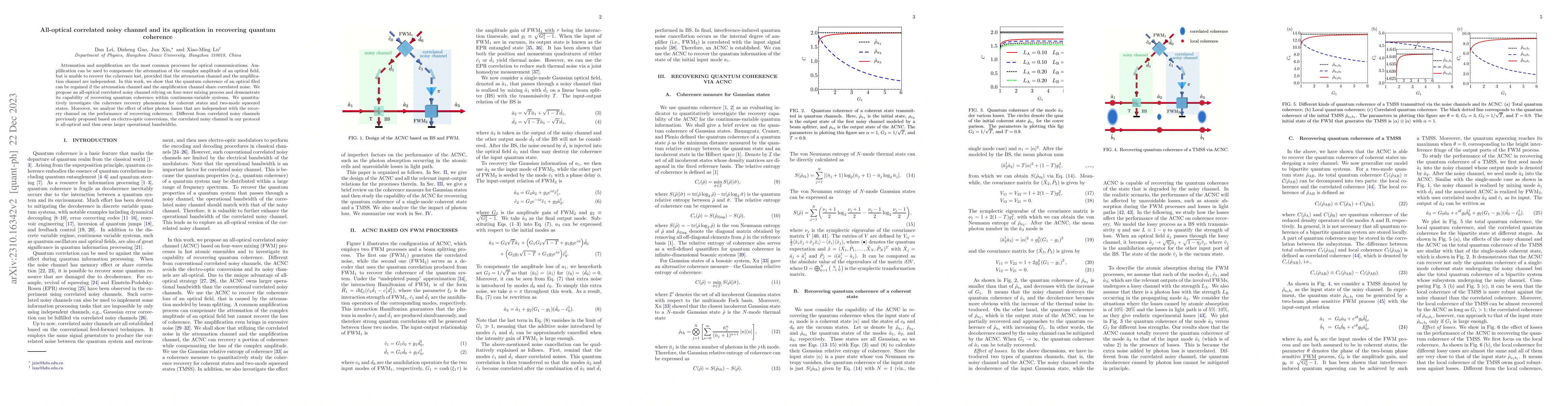 Thumbnail for All-optical correlated noisy channel and its application in recovering
  quantum coherence