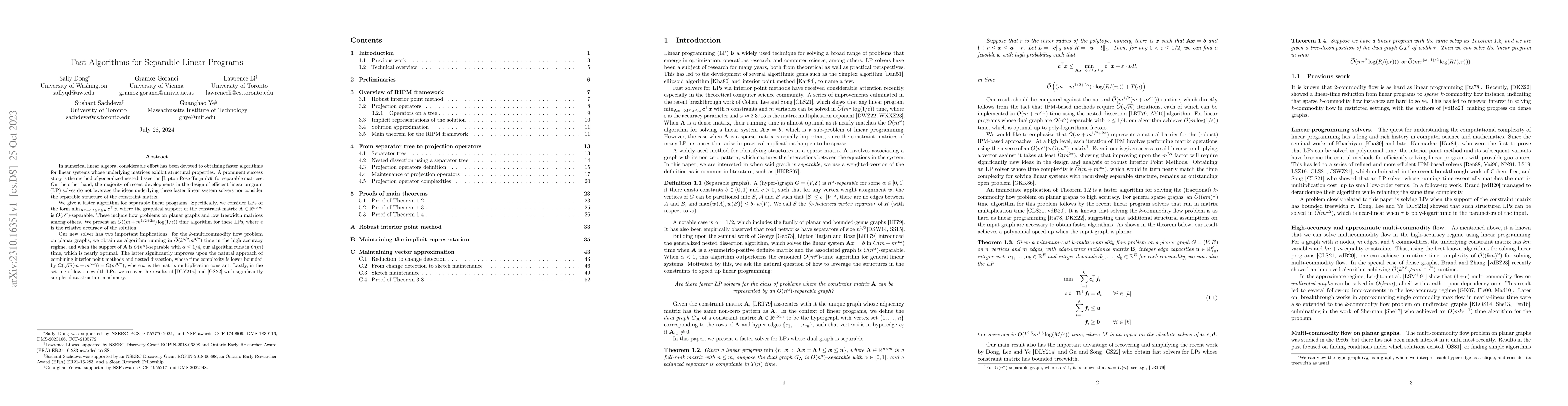 Thumbnail for Fast Algorithms for Separable Linear Programs