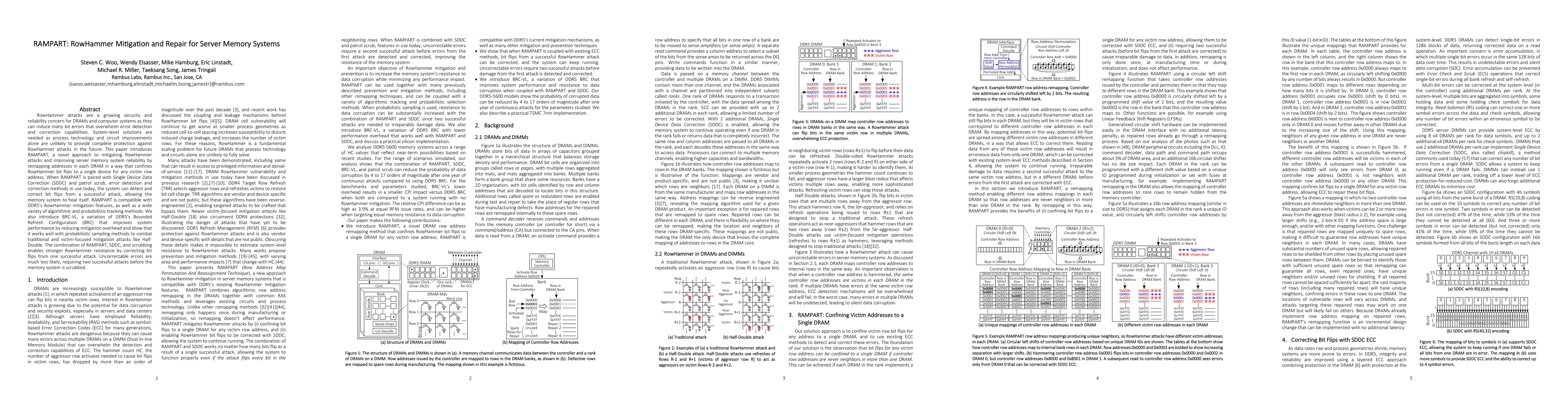 Thumbnail for RAMPART: RowHammer Mitigation and Repair for Server Memory Systems