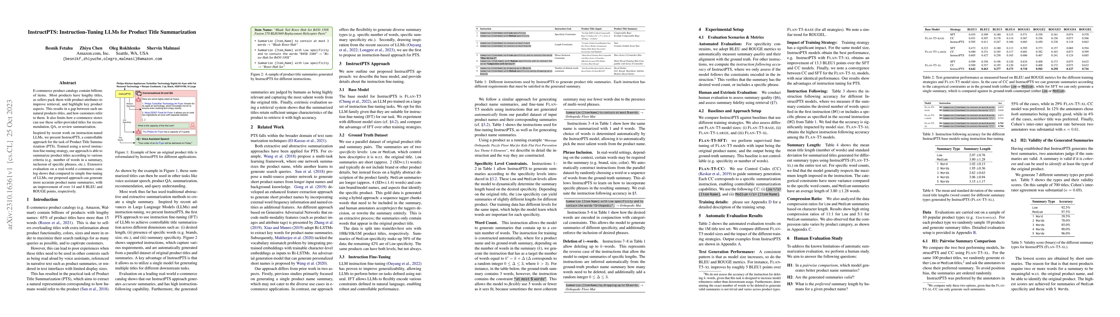 Thumbnail for InstructPTS: Instruction-Tuning LLMs for Product Title Summarization