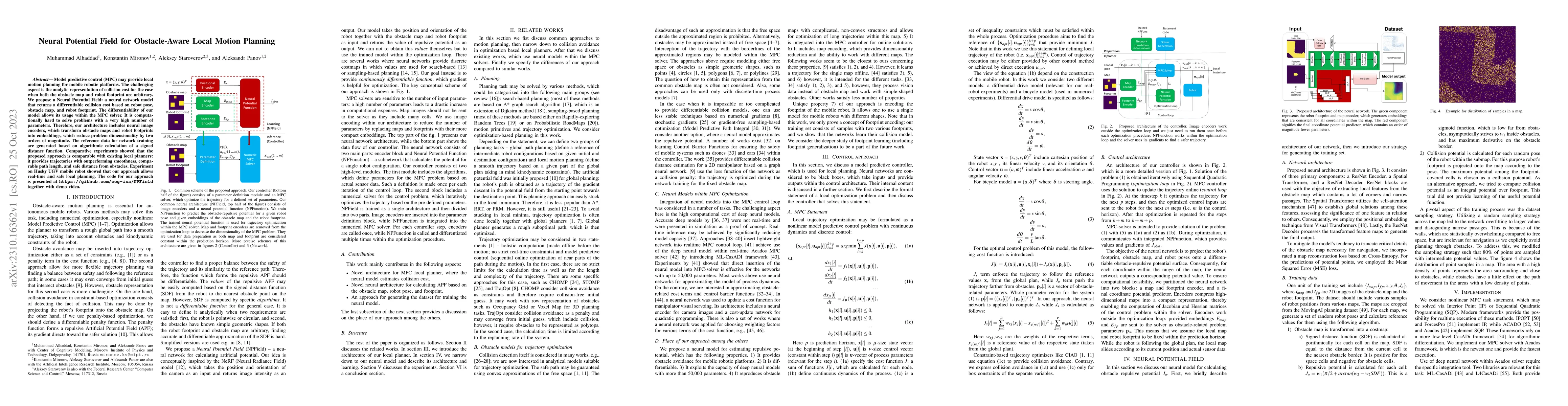 Thumbnail for Neural Potential Field for Obstacle-Aware Local Motion Planning