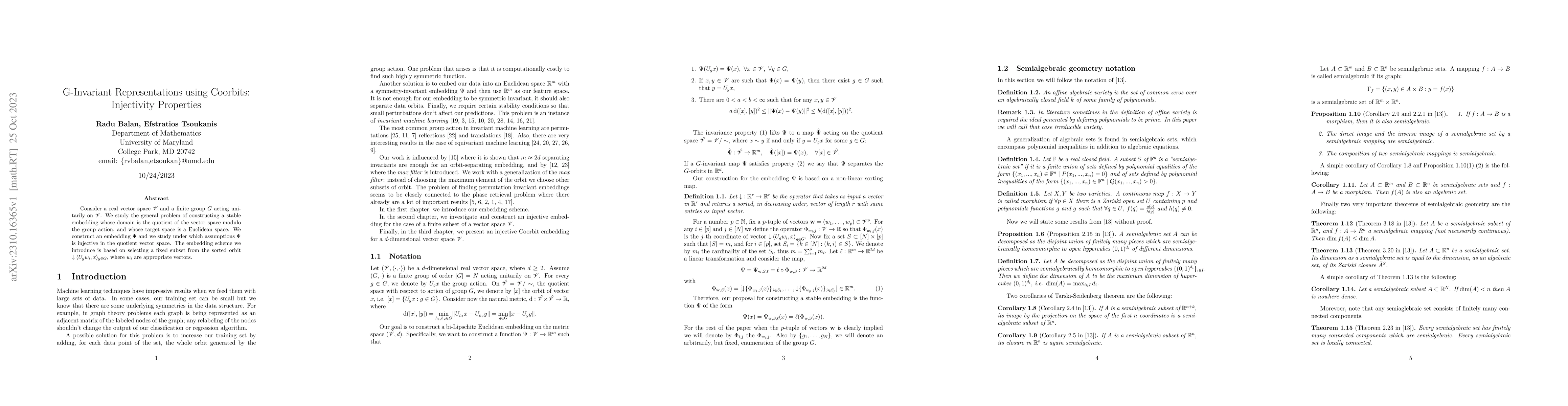 Thumbnail for G-Invariant Representations using Coorbits: Injectivity Properties