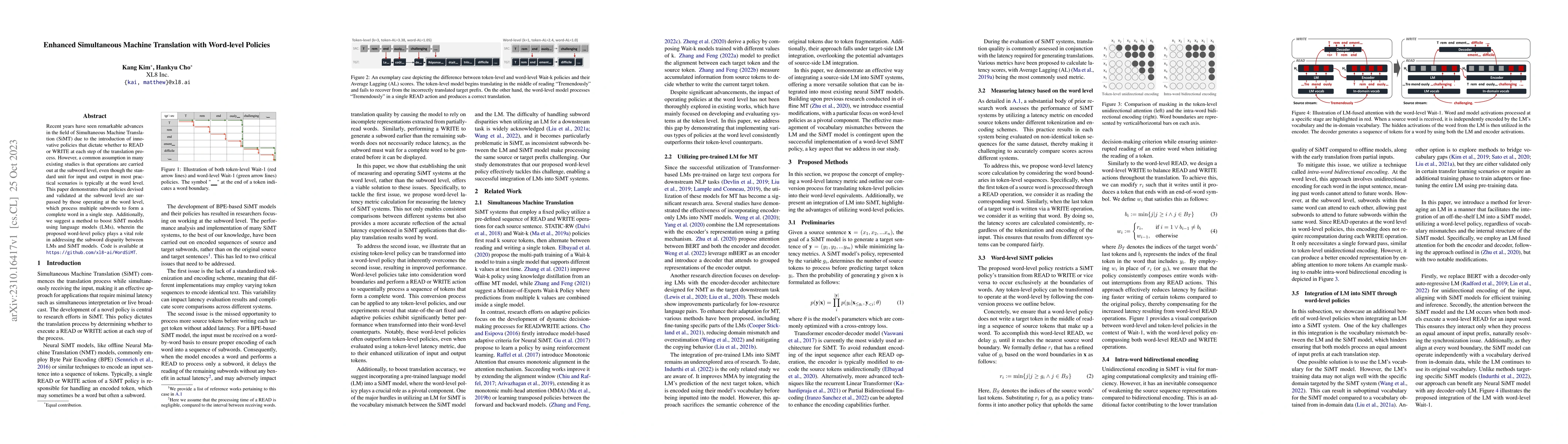 Thumbnail for Enhanced Simultaneous Machine Translation with Word-level Policies