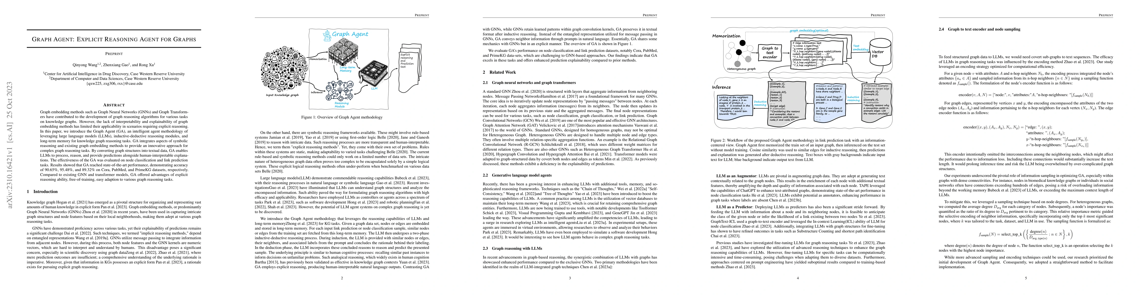 Thumbnail for Graph Agent: Explicit Reasoning Agent for Graphs