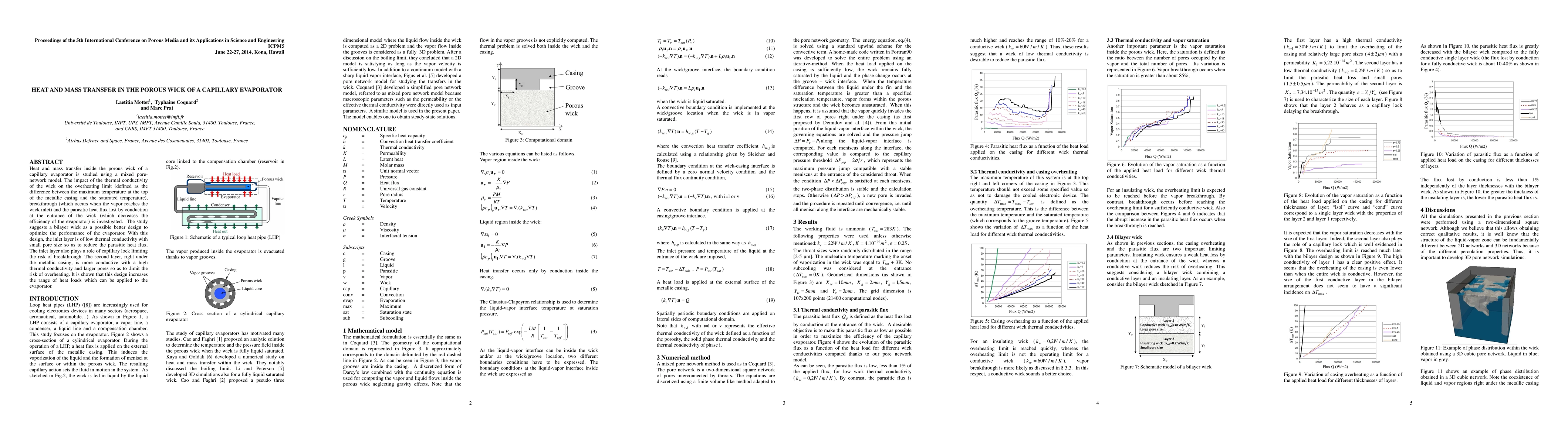 Thumbnail for Heat and Mass Transfer in the Porous Wick of a Capillary Evaporator