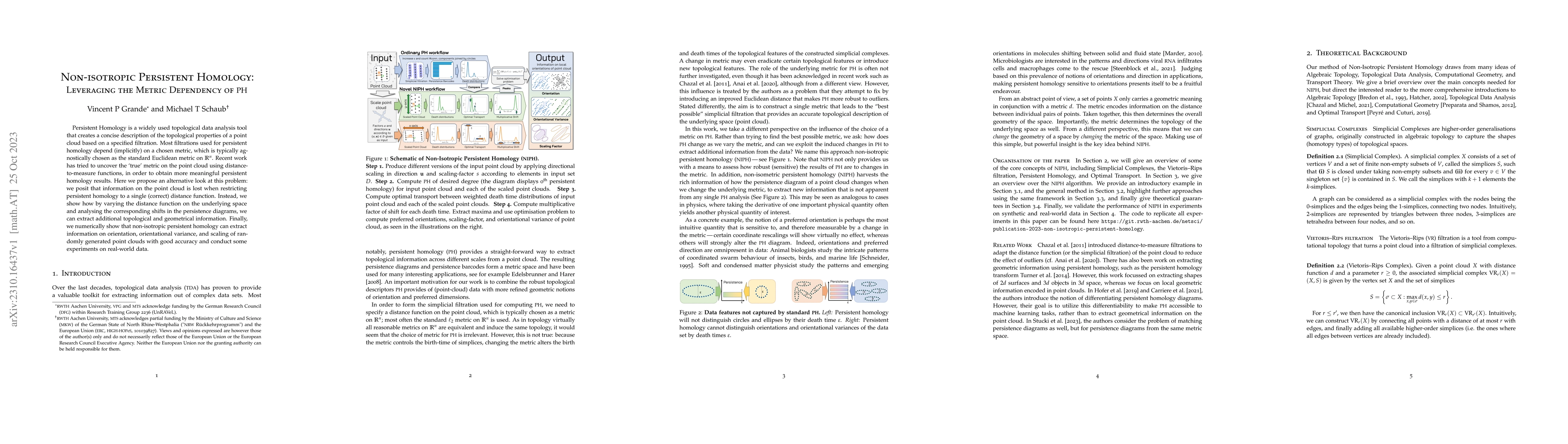 Thumbnail for Non-isotropic Persistent Homology: Leveraging the Metric Dependency of
  PH