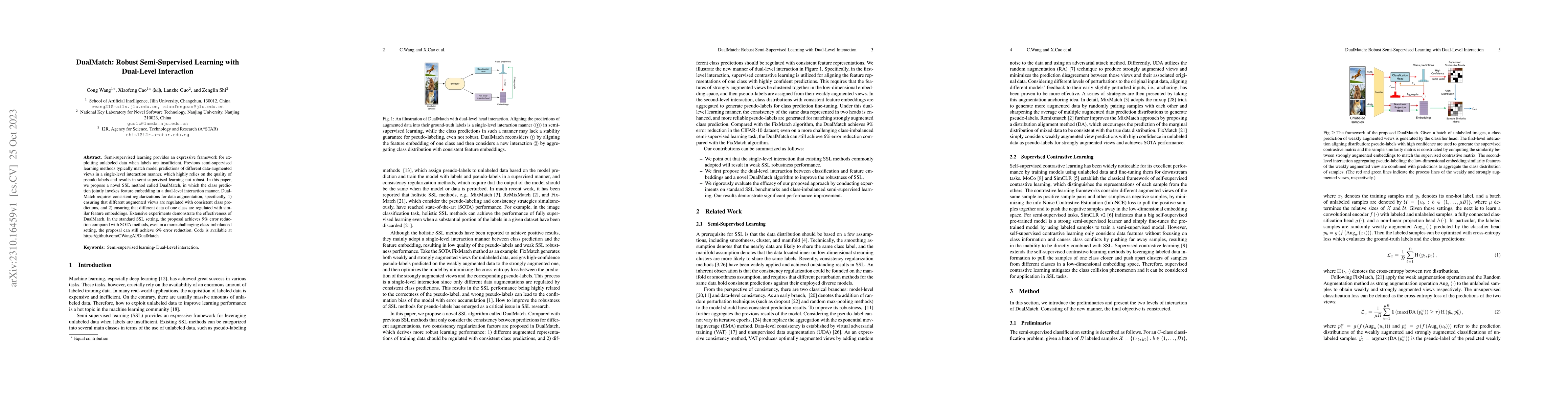 Thumbnail for DualMatch: Robust Semi-Supervised Learning with Dual-Level Interaction