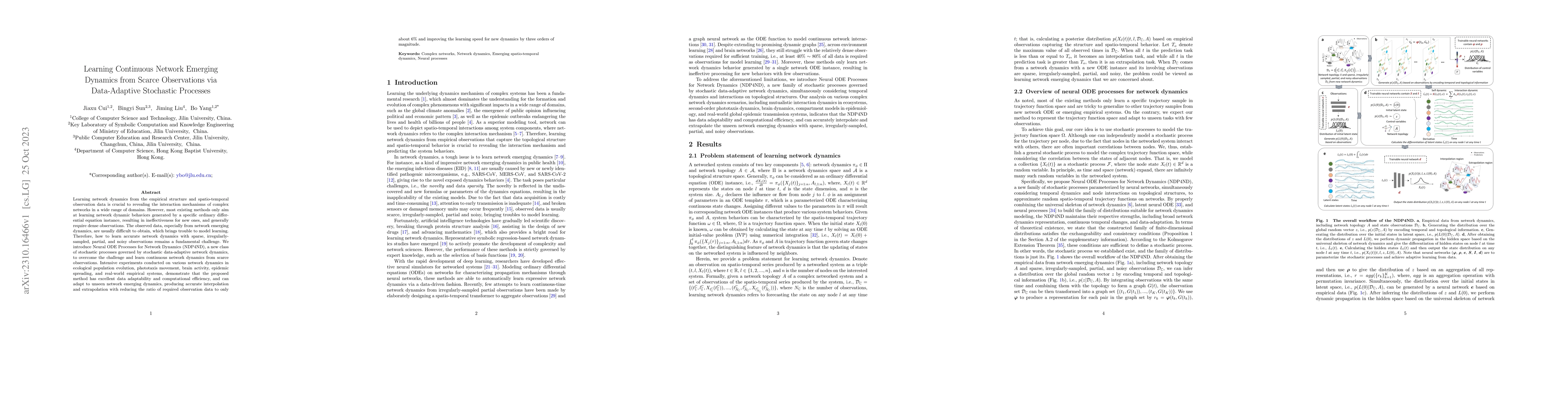 Thumbnail for Learning Continuous Network Emerging Dynamics from Scarce Observations
  via Data-Adaptive Stochastic Processes