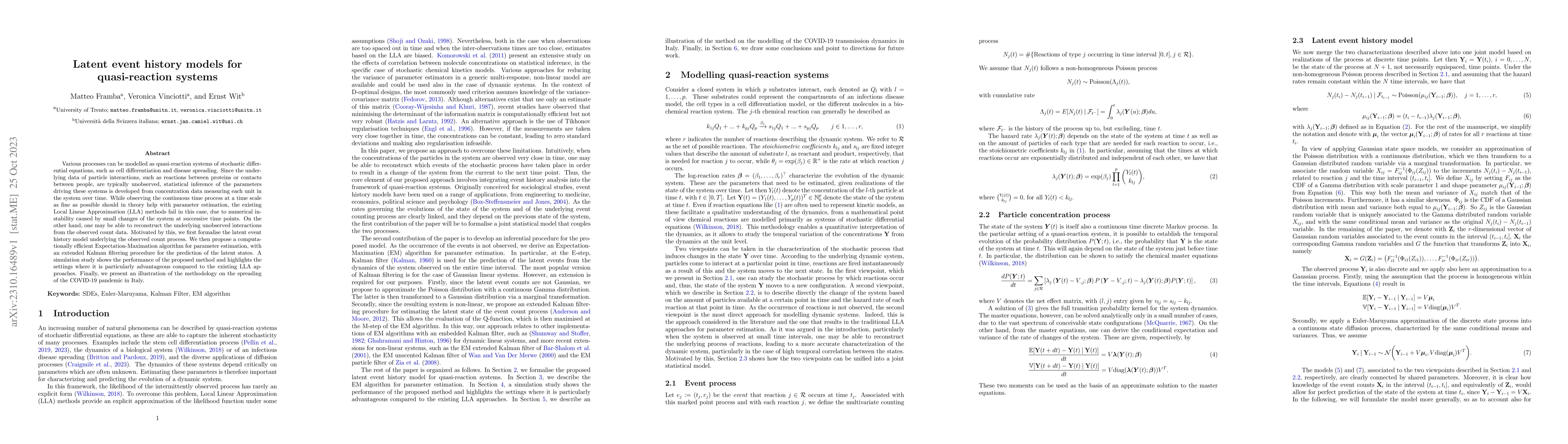Thumbnail for Latent event history models for quasi-reaction systems