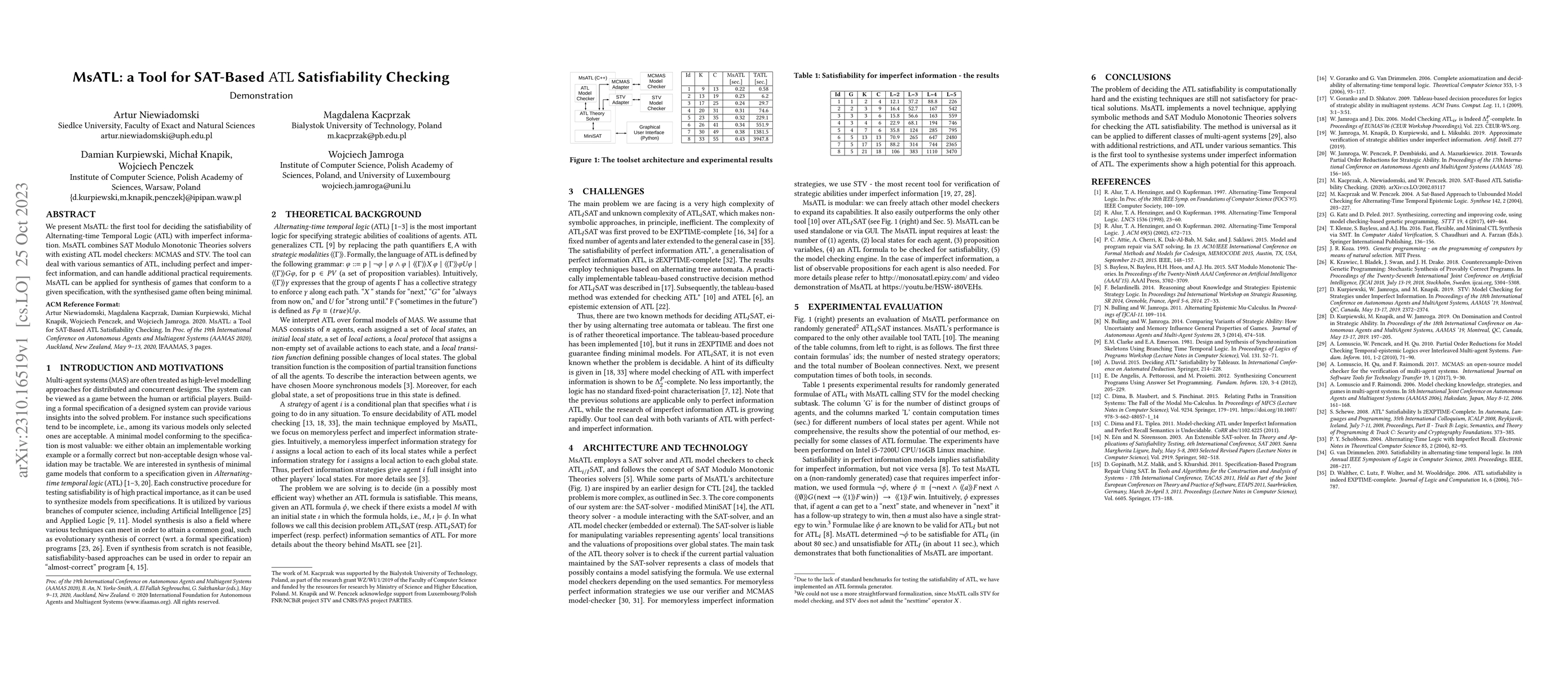 Thumbnail for MsATL: a Tool for SAT-Based ATL Satisfiability Checking