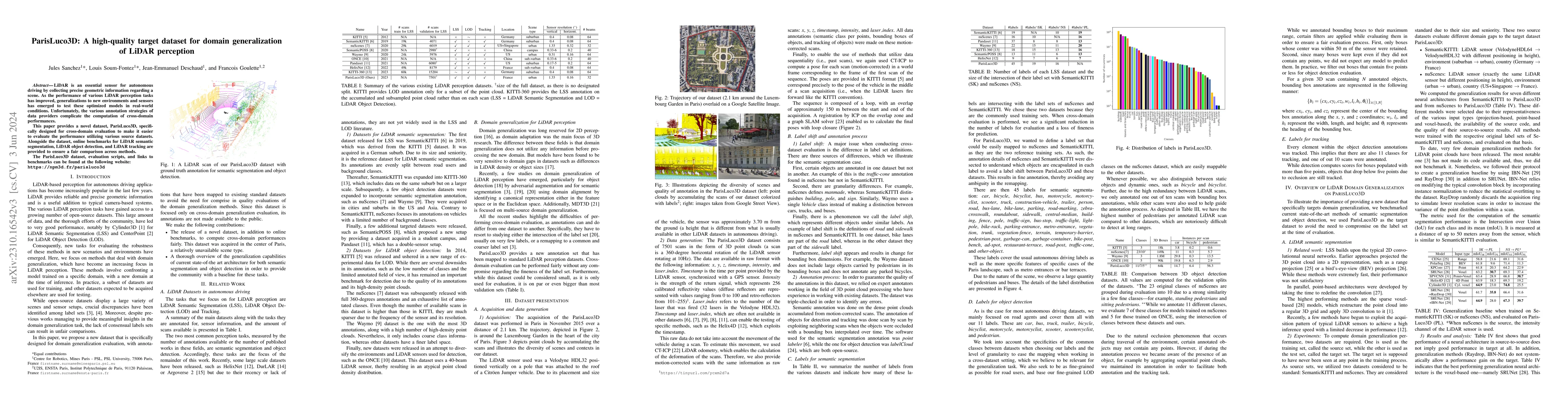 Thumbnail for ParisLuco3D: A high-quality target dataset for domain generalization of
  LiDAR perception