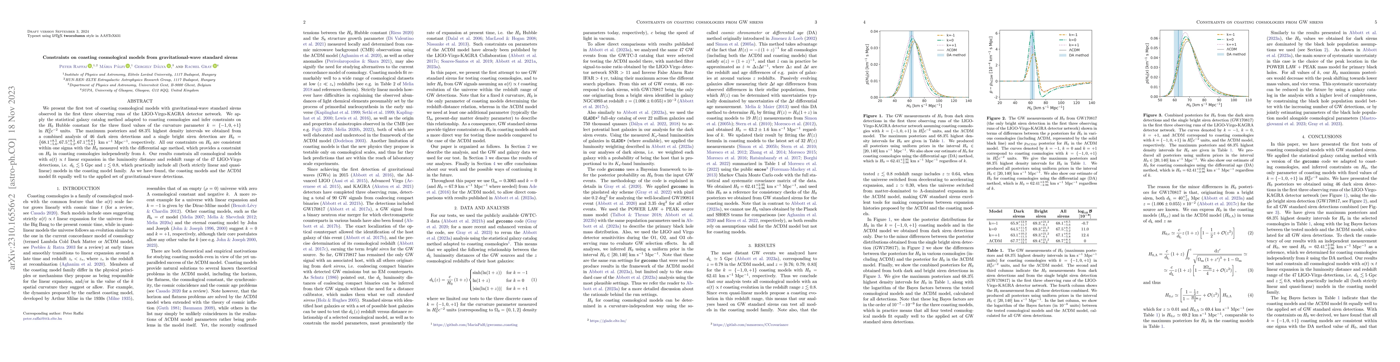 Thumbnail for Constraints on coasting cosmological models from gravitational-wave
  standard sirens