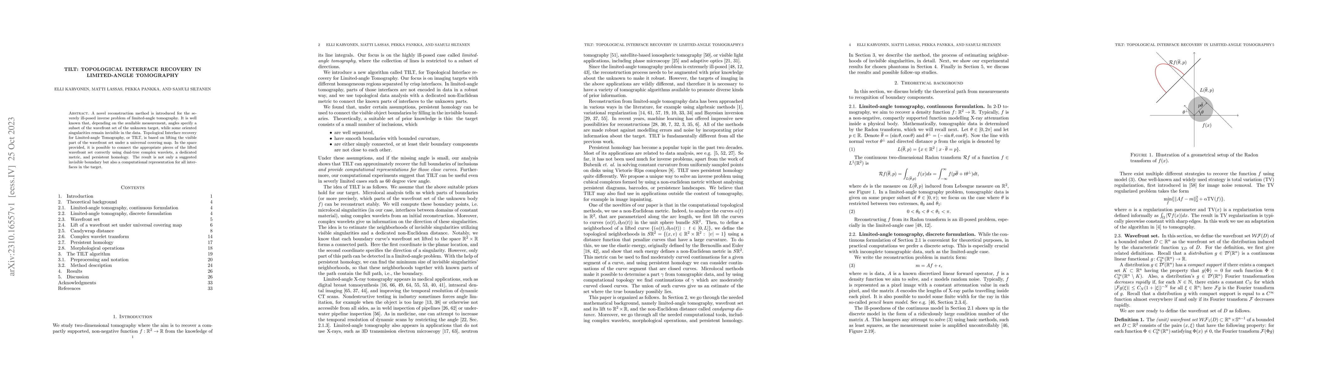 Thumbnail for TILT: topological interface recovery in limited-angle tomography