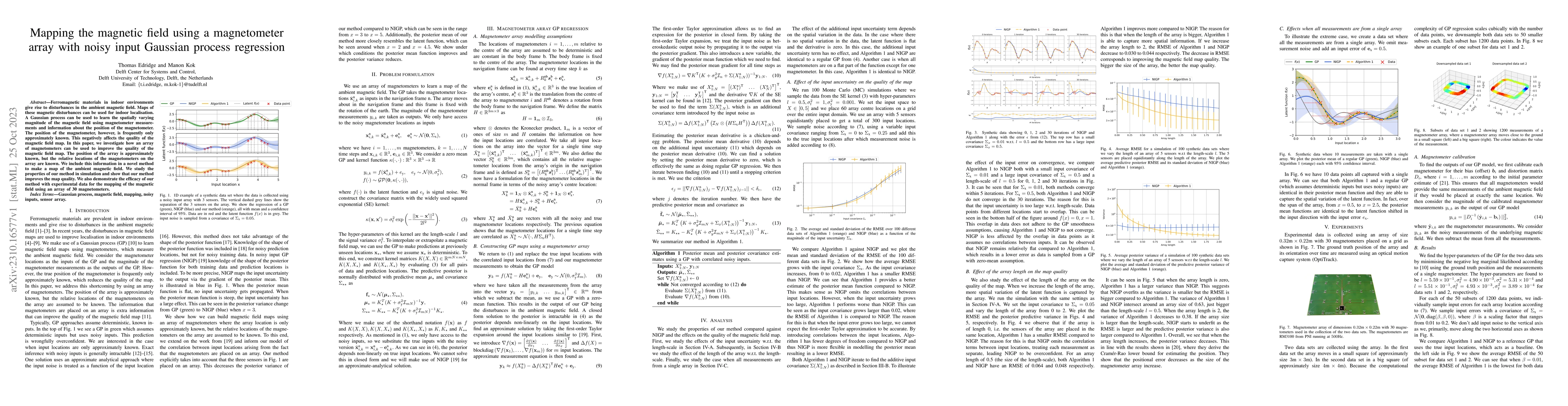 Thumbnail for Mapping the magnetic field using a magnetometer array with noisy input
  Gaussian process regression