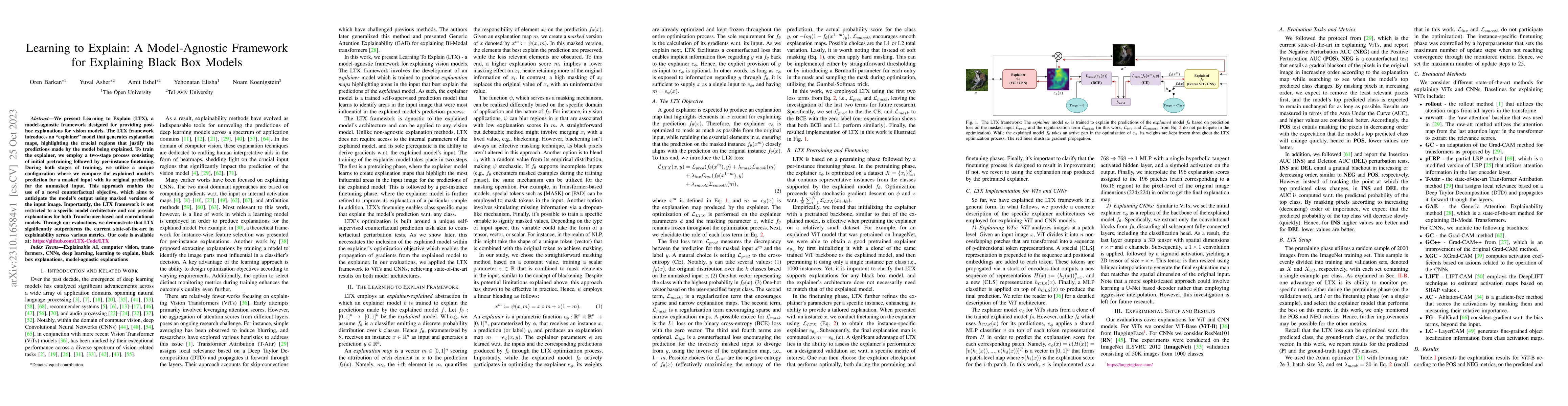 Thumbnail for Learning to Explain: A Model-Agnostic Framework for Explaining Black Box
  Models