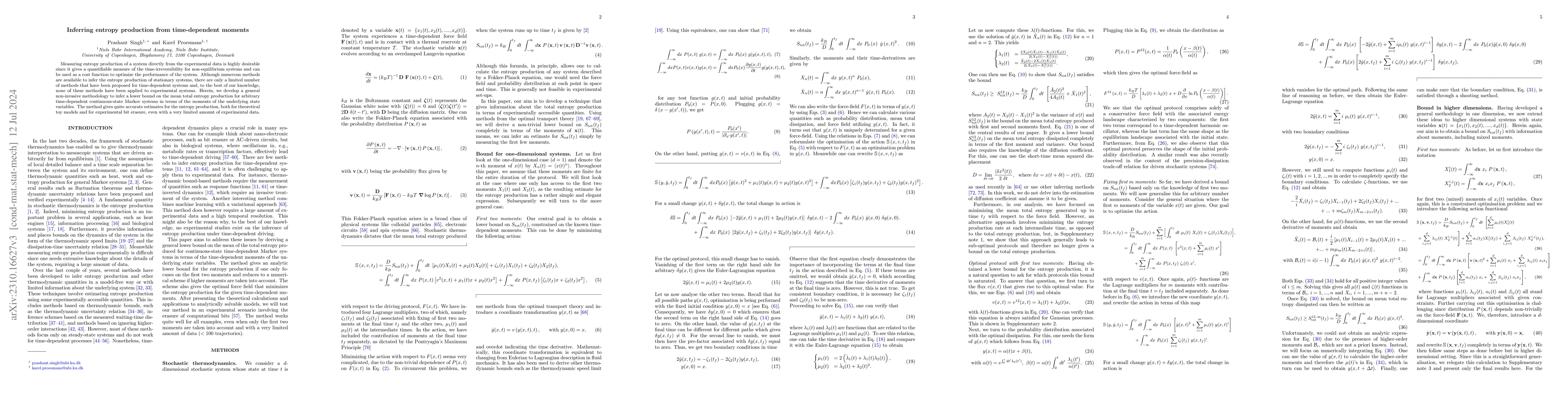 Thumbnail for Inferring entropy production from time-dependent moments