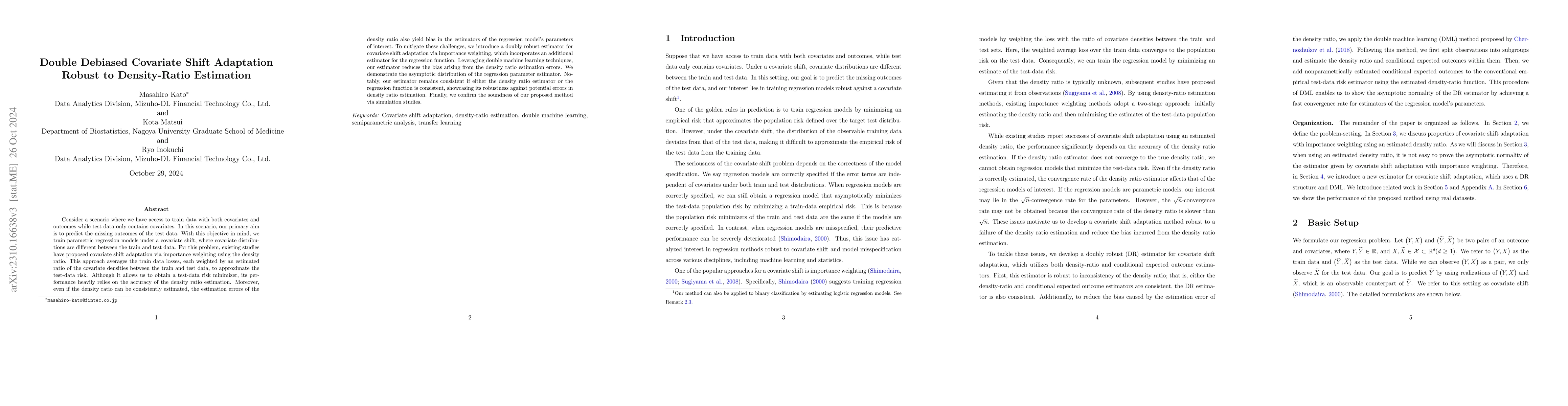 Thumbnail for Robust Covariate Shift Adaptation for Density-Ratio Estimation
