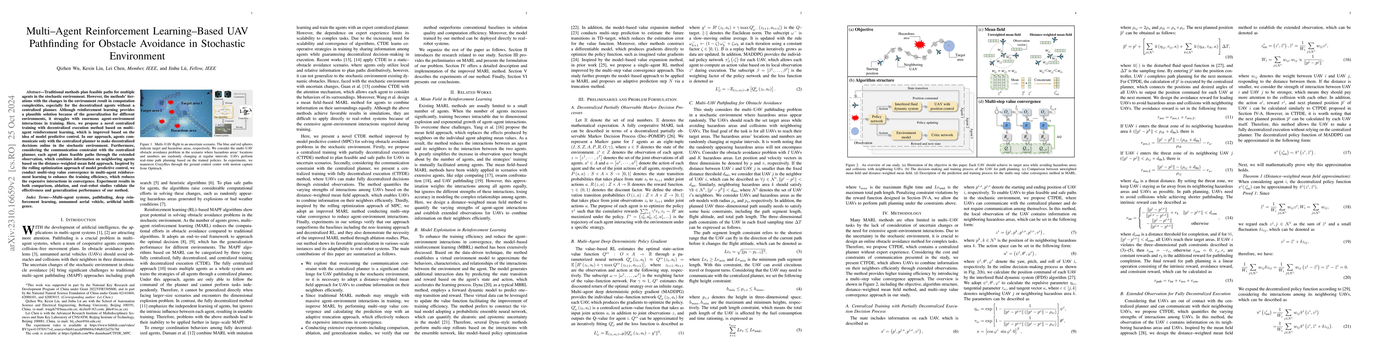 Thumbnail for UAV Pathfinding in Dynamic Obstacle Avoidance with Multi-agent
  Reinforcement Learning
