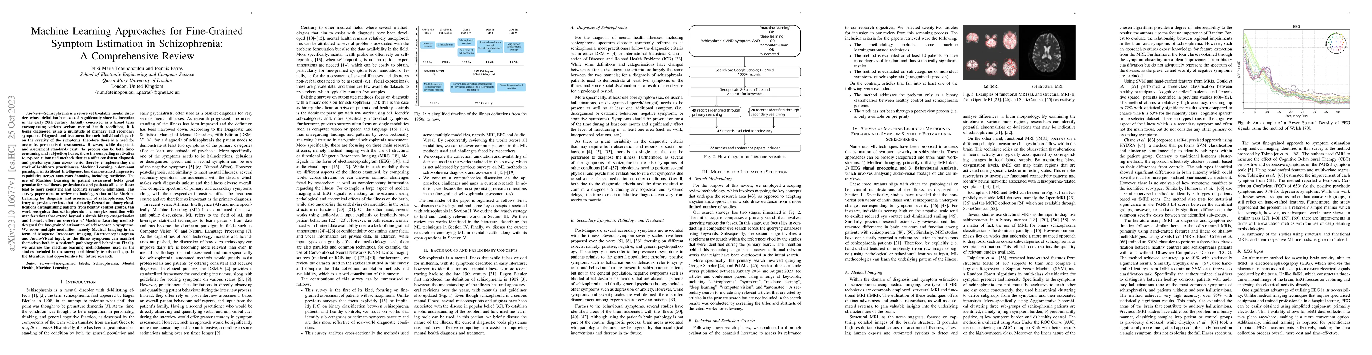 Thumbnail for Machine Learning Approaches for Fine-Grained Symptom Estimation in
  Schizophrenia: A Comprehensive Review