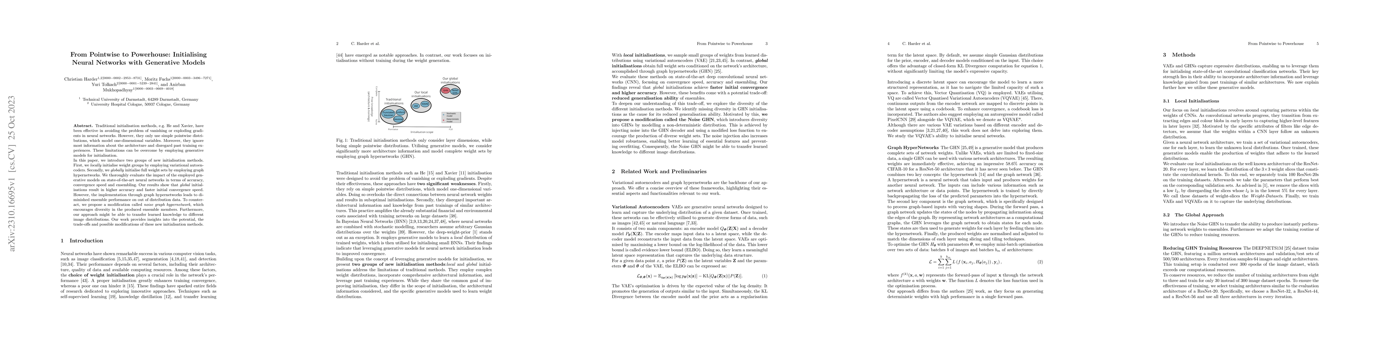 Thumbnail for From Pointwise to Powerhouse: Initialising Neural Networks with
  Generative Models