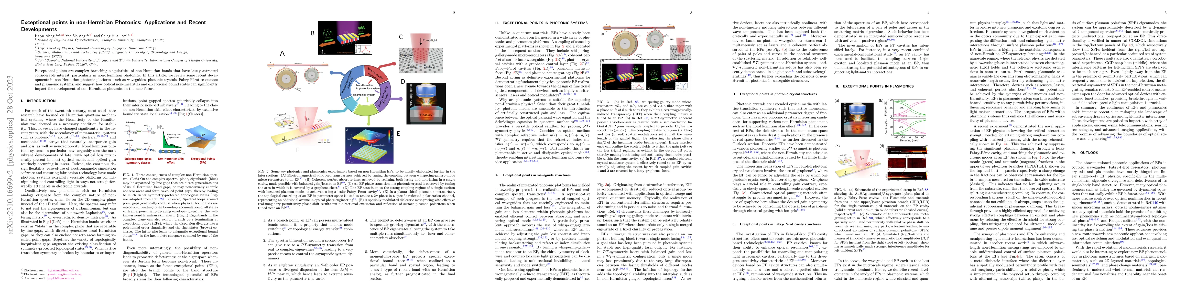 Thumbnail for Exceptional points in non-Hermitian Photonics: Applications and Recent
  Developments
