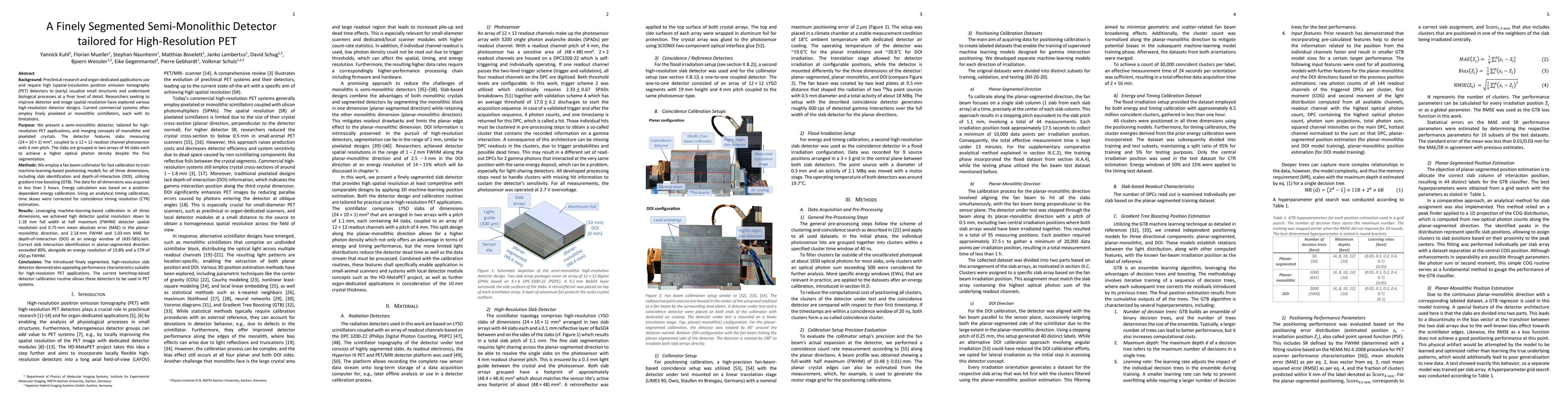 Thumbnail for A Finely Segmented Semi-Monolithic Detector tailored for High Resolution
  PET