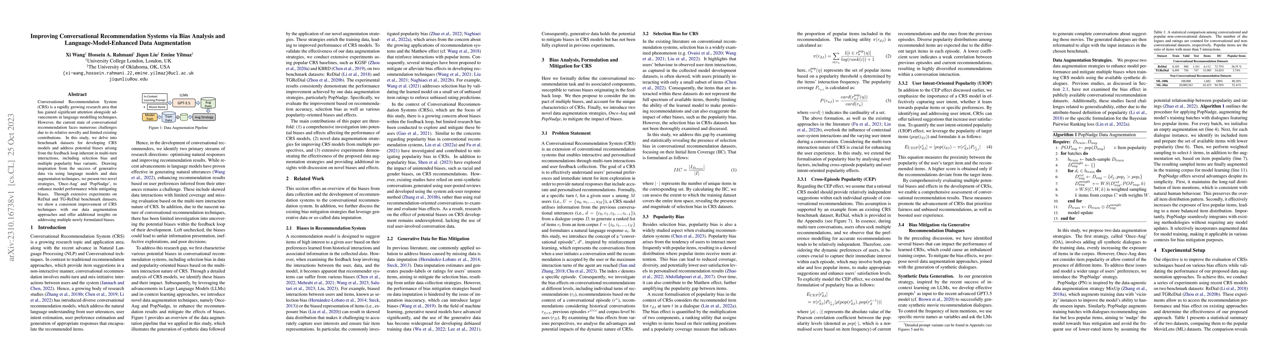 Thumbnail for Improving Conversational Recommendation Systems via Bias Analysis and
  Language-Model-Enhanced Data Augmentation