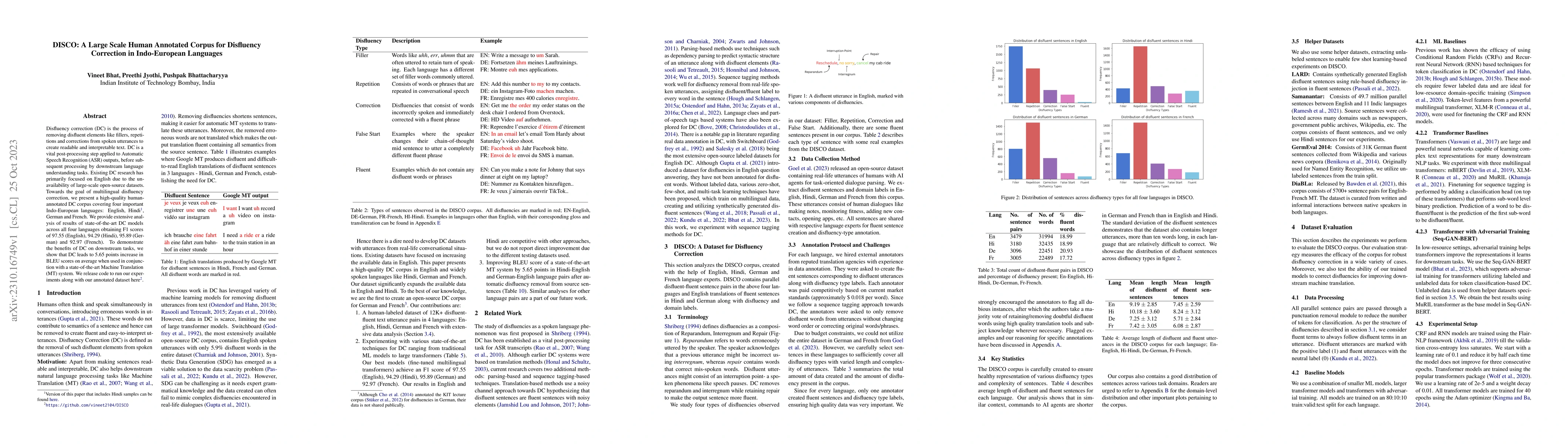 Thumbnail for DISCO: A Large Scale Human Annotated Corpus for Disfluency Correction in
  Indo-European Languages